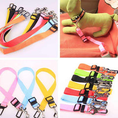 Adjustable fixed strap polyester dog leash for car safety and travel